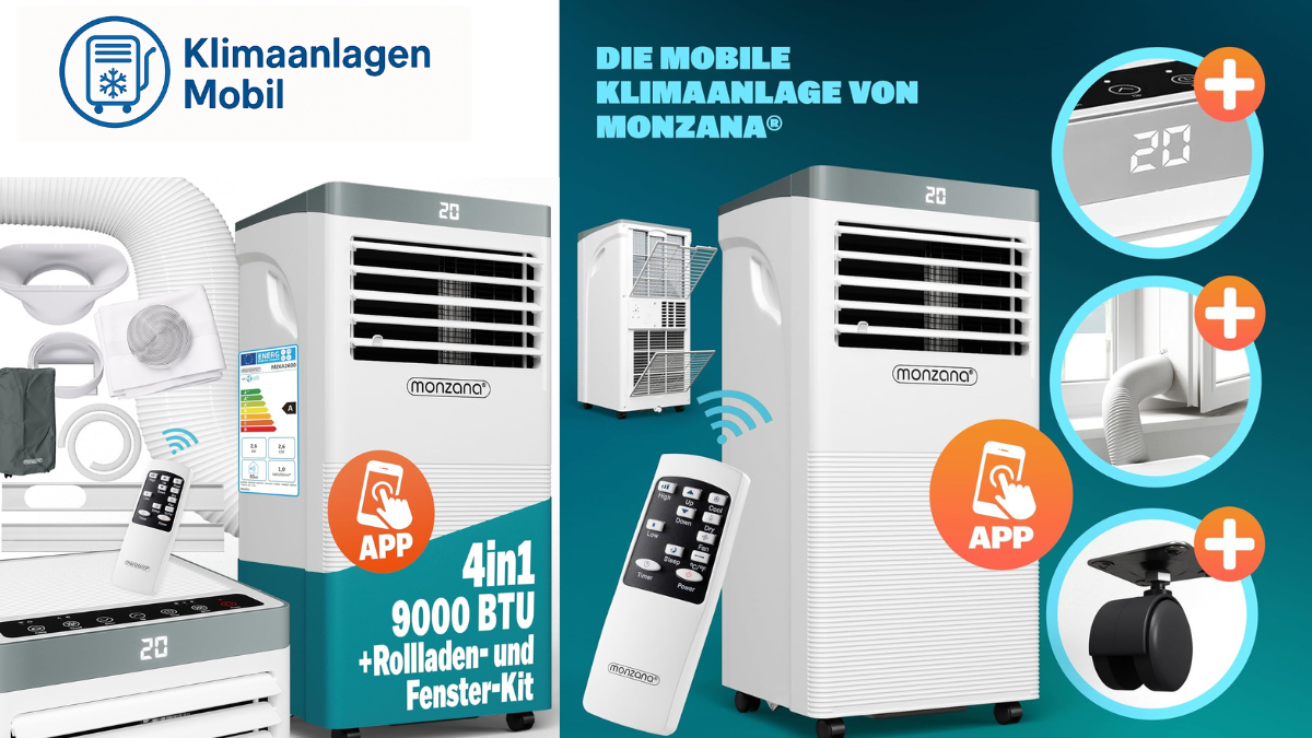 monzana® lokale Klimaanlage MZKA1000